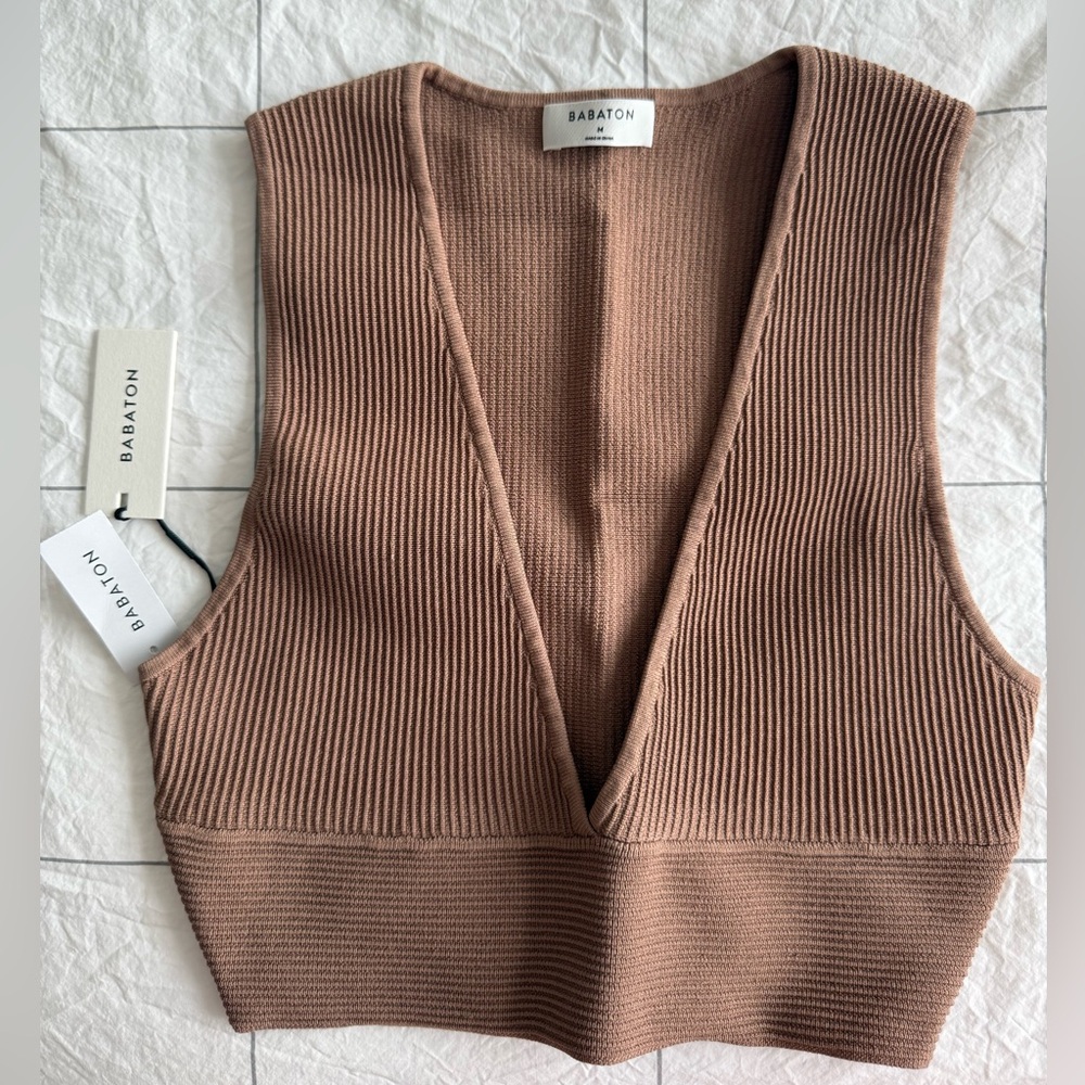 BABATON Brown Tank Top, Size M